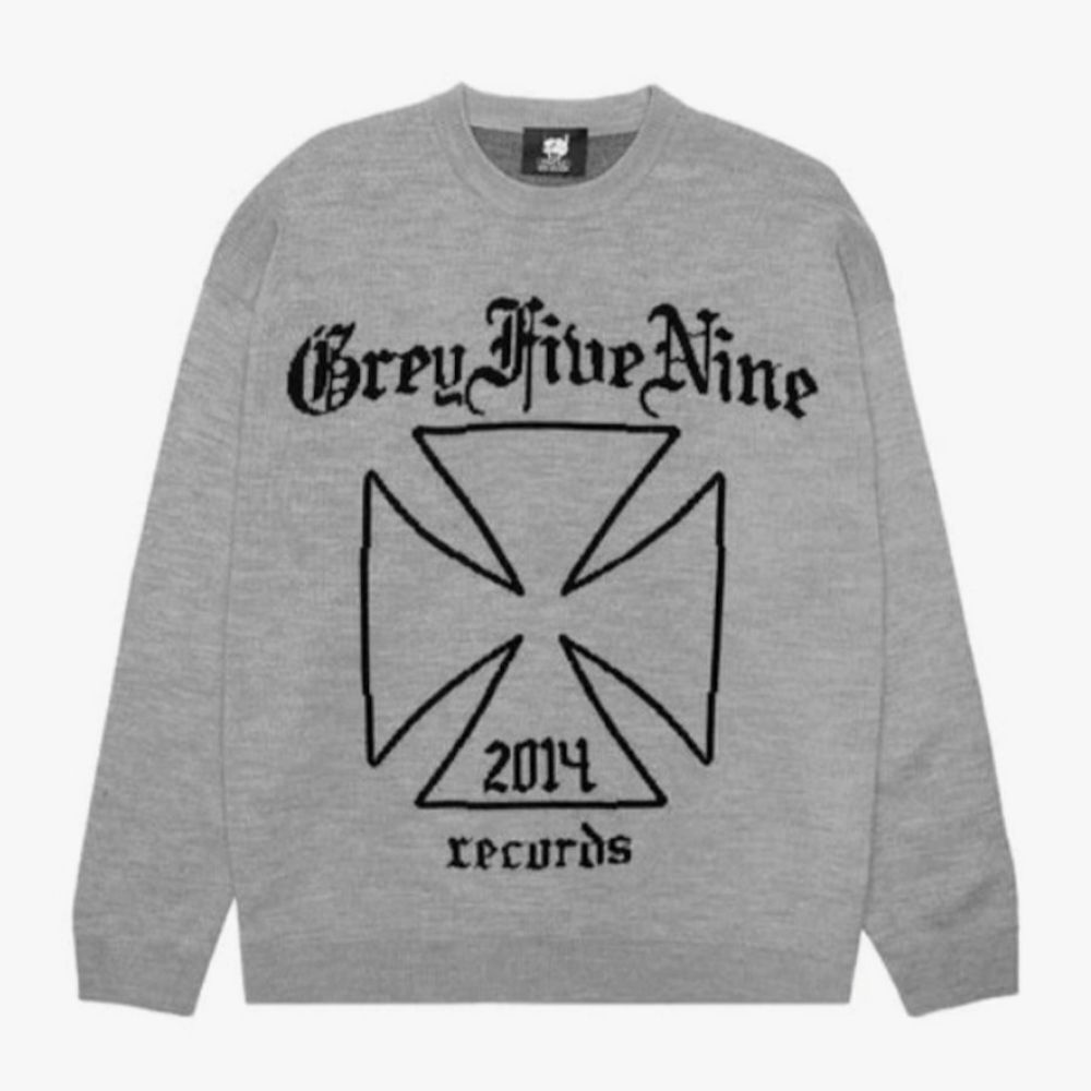3287 NWT G59 2014 RECORDS KNITTED SWEATER GREY Sz XXXL
